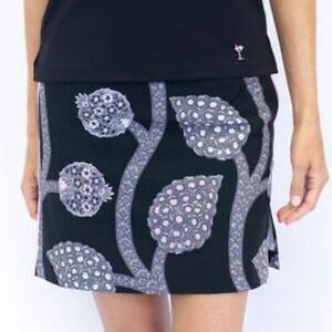 NWT Golftini Black & Gray  Skirt Skort